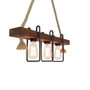 Opviq Demir Kütük 2 Lámpara de Araña de Pino Macizo Color Nogal